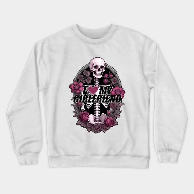 RibCage Floral Skeleton Valentine's day Crewneck Sweatshirt by UniqueMe